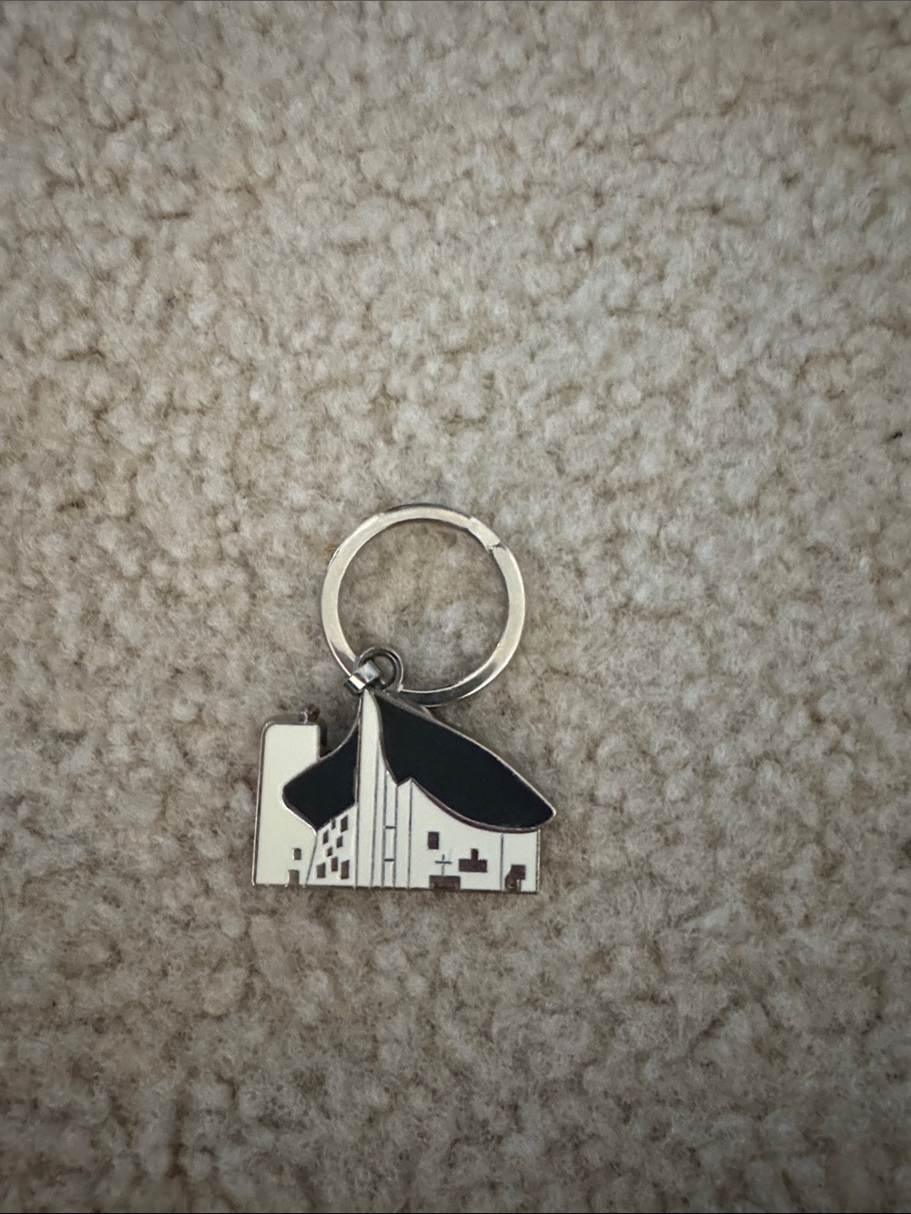 Ronchamp by Le Corbusier Keychain Charm